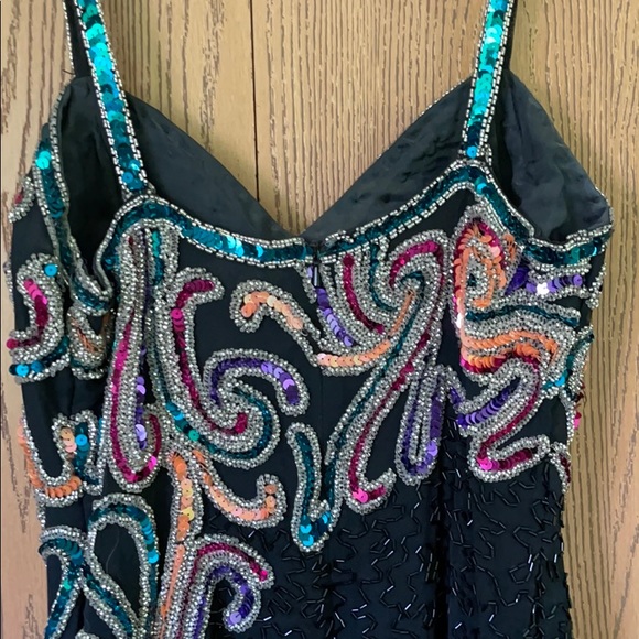 Vintage Beaded Cocktail Formal Dress - Picture 3 of 8